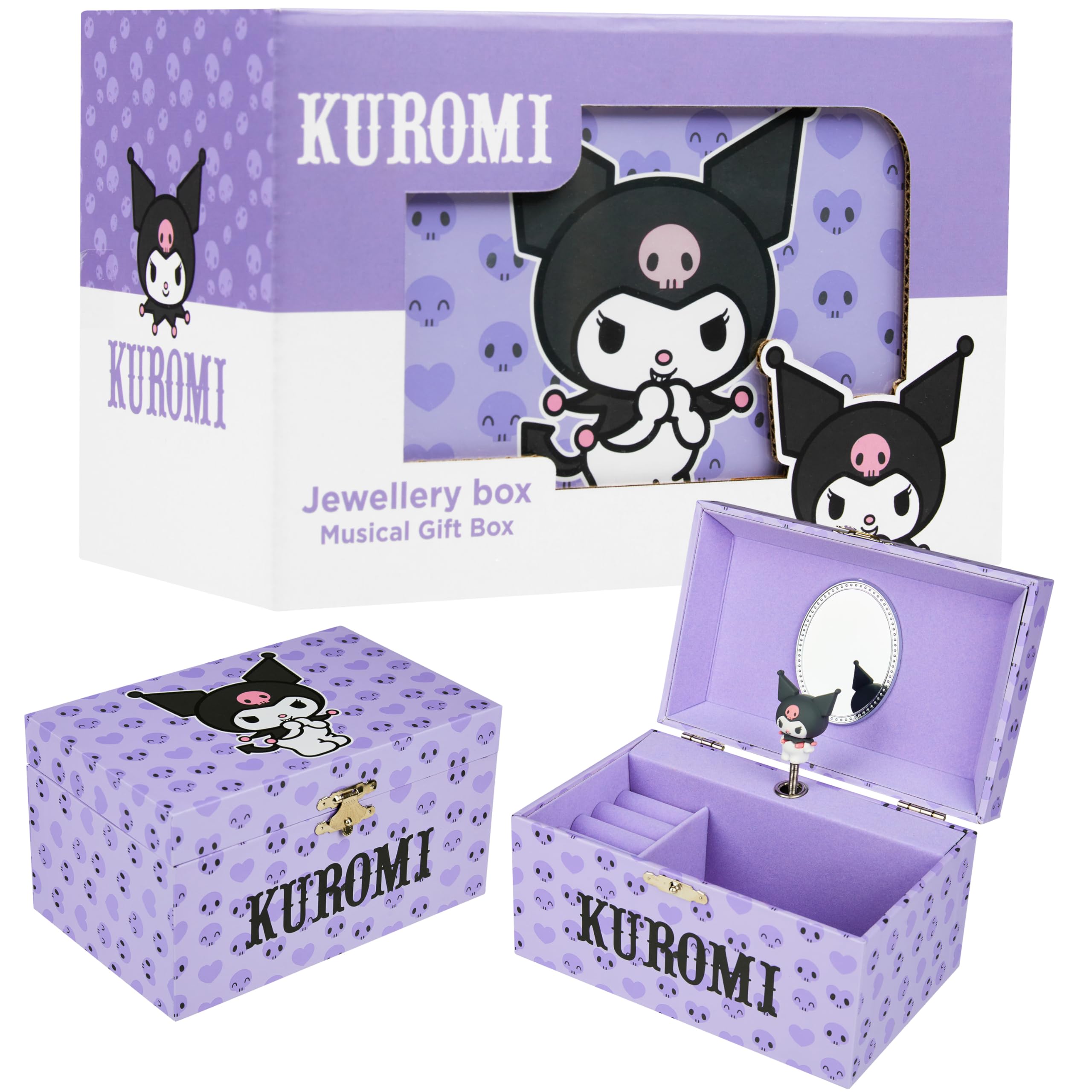 Hello Kitty Sanrio Kuromi Musical Jewellery Box Girls Gift Ideas